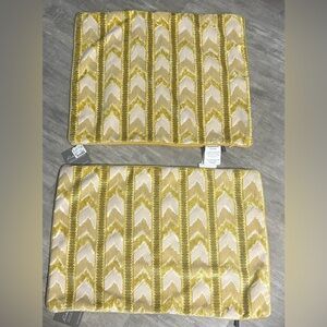 Elegant Rodeo Home Pillow Sham Pair Gold and Cream Patterned